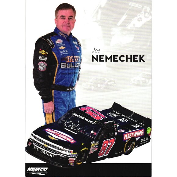 Joe Nemechek 87 Racing Hero Card 7x5 NASCAR Front Row Joe - Picture 1 of 2